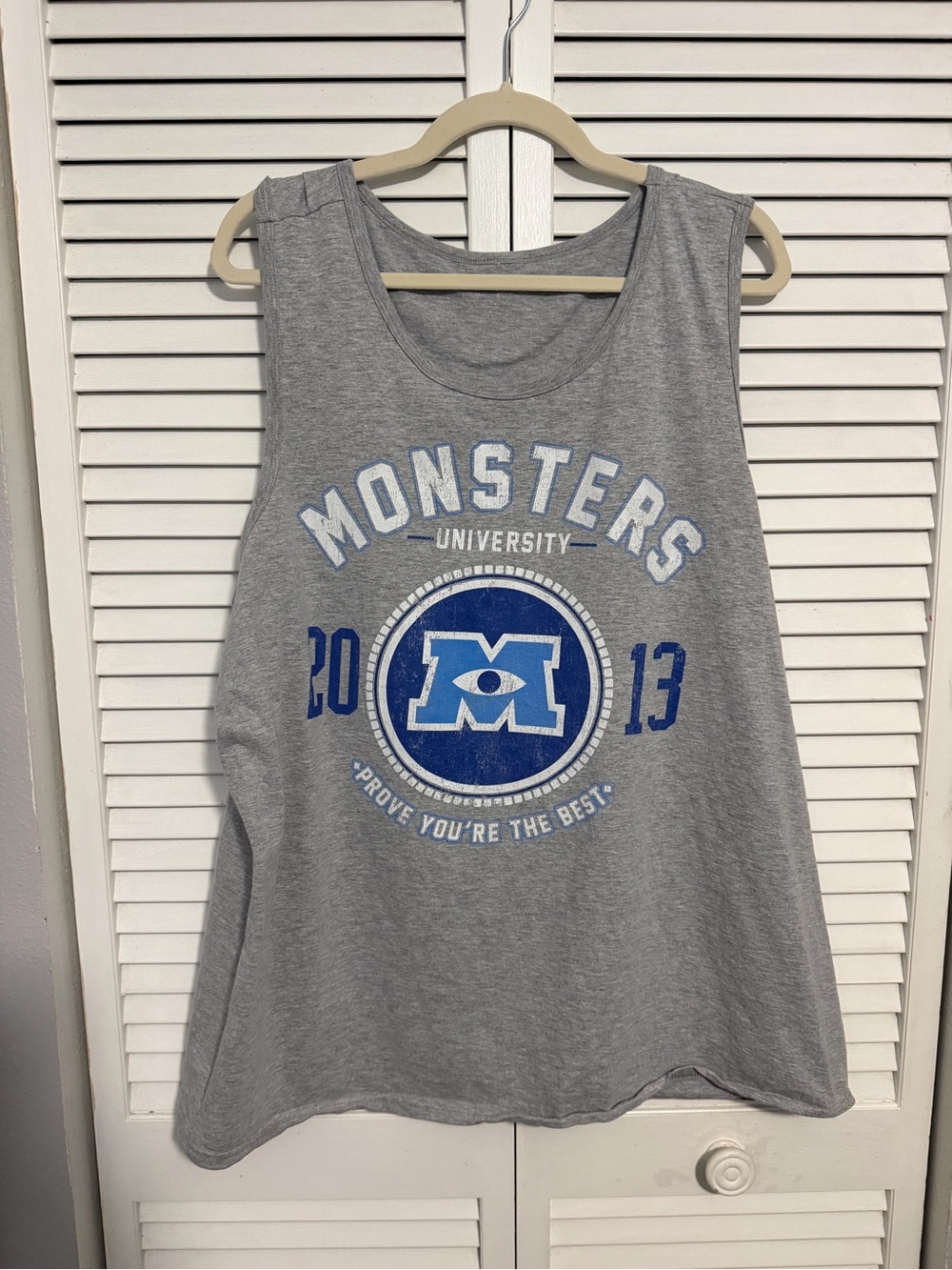 Disney Pixar monsters university gray tank top